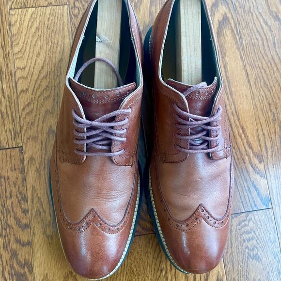 Cole Haan Men\'s 10.5 ØriginalGrand Wingtip Oxford - Color: Woodbury-Java(Brown)